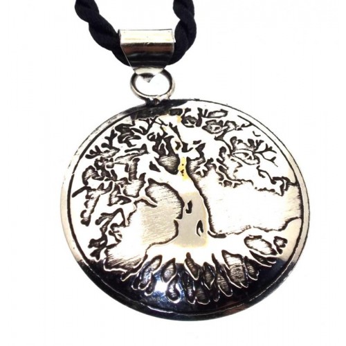 Aluminium Etched Sacred Tree of Life Pendant